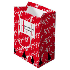 Sacola Para Presentes Média Tape Vermelho por LeahG - Saudações de Temporada d