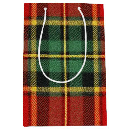 Sacola Para Presentes Média Tartan Brilhante Festivo