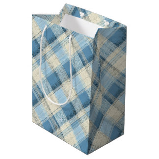 Sacola Para Presentes Média Tartan de Herança de Inverno | Diamante Frostbite