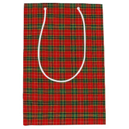 Sacola Para Presentes Média Tartan Festivo Brilhante