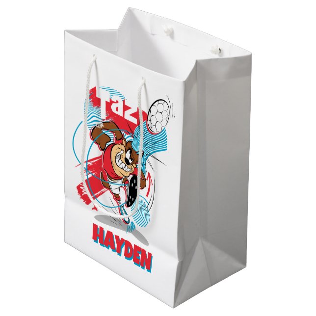 Sacola Para Presentes Média TAZ™ Headbutch Soccer Ball (Frente inclinada)