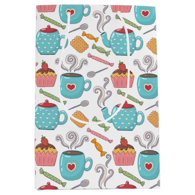 Sacola Para Presentes Média Tea Time e Sweets Gift Bag (Frente)