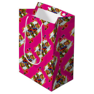 Sacola Para Presentes Média Teddy Bear King of Hearts Gift Bag