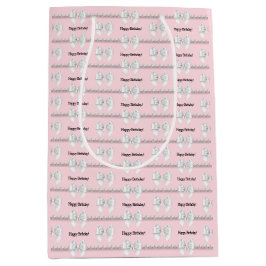 Sacola Para Presentes Média Tema Glam Pink Tiffany Bougie Aniversário