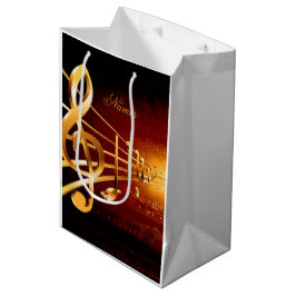 Sacola Para Presentes Média Temas de Celebração para Amantes de Música