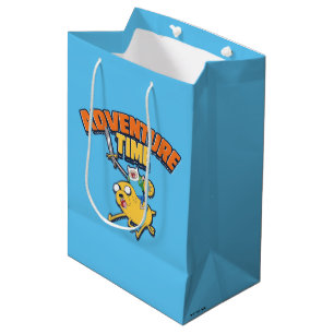 Sacola Para Presentes Média Tempo de Aventura Finn Riding Jake