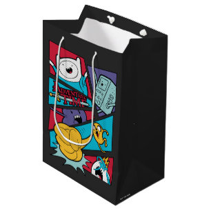 Sacola Para Presentes Média Tempo de Aventura Gráfico do painel de ação