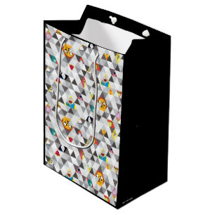 Sacola Para Presentes Média Tempo de Aventura Padrão de caráter triangular