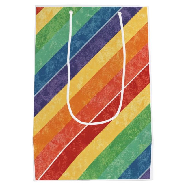 Sacola Para Presentes Média Tênis Tema Mês do Orgulho Arco-íris (Verso)