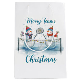 Sacola Para Presentes Média Tennis Christmas  Festive Snowman 