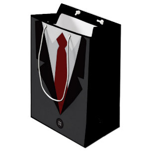Sacola Para Presentes Média Terno cinzento
