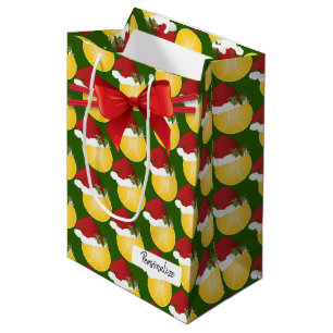 Sacola Para Presentes Média Teste padrão da bola de tênis do Natal
