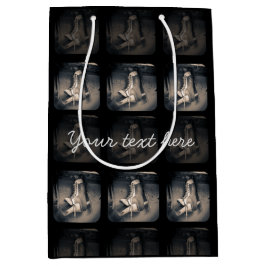 Sacola Para Presentes Média Teste padrão do skate do hóquei do vintage