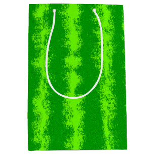 Sacola Para Presentes Média Teste padrão verde da casca da fruta do verão da