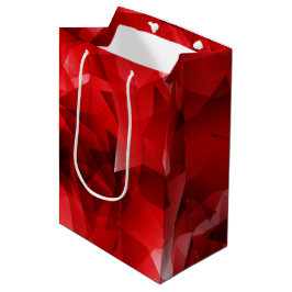 Sacola Para Presentes Média Texto Personalizado de Aniversário Cristal Abstrat