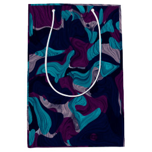 Sacola Para Presentes Média Textura de abstrato Marble
