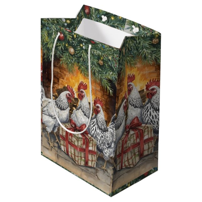 Sacola Para Presentes Média Three French hens Gift bag (Verso inclinado)