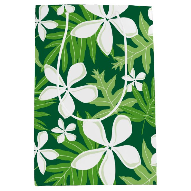 SACOLA PARA PRESENTES MÉDIA TIARE (VERDE) (Frente)