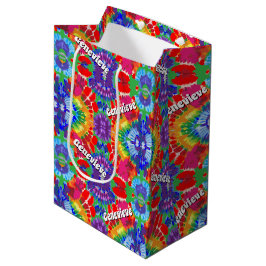 Sacola Para Presentes Média Tie-Dye Personalizado