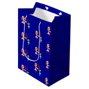 Sacola Para Presentes Média Todas as crianças precisam de amor: azul escuro
