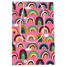 Sacola Para Presentes Média Todos os arco-íris presentes Saco