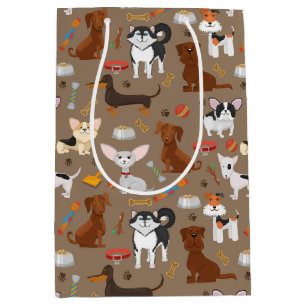 Sacola Para Presentes Média Todos os Cães Bons