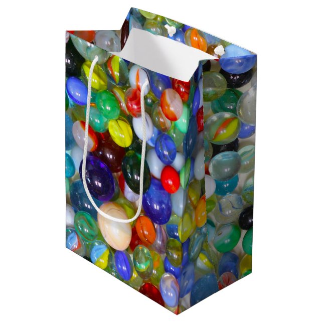 Sacola Para Presentes Média Todos os meus Marbles (Frente inclinada)