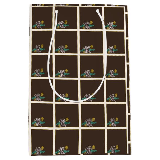 Sacola Para Presentes Média Toffee Rose (Frente)