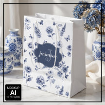Toile de Jouy Francesa Nome Monograma Chinoiserie