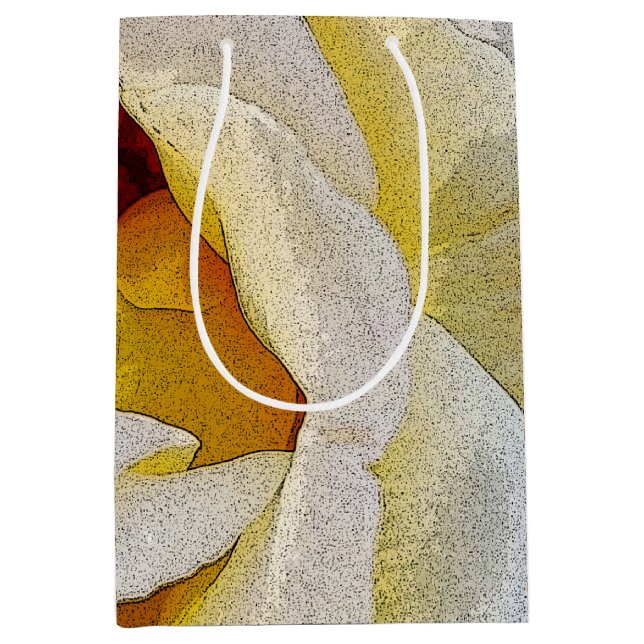 Sacola Para Presentes Média tons de branco a amarelo (Frente)