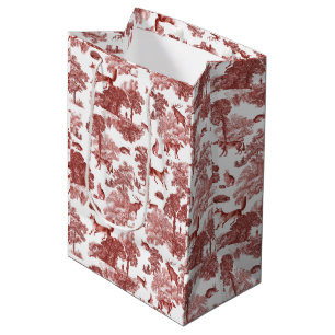 Sacola Para Presentes Média Torre Elegante Vermelha Raposa Vermelha Rabbit Cou
