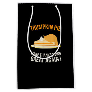 Sacola Para Presentes Média Torta De Trumpkin Faz Excelente De Ação De Graças 