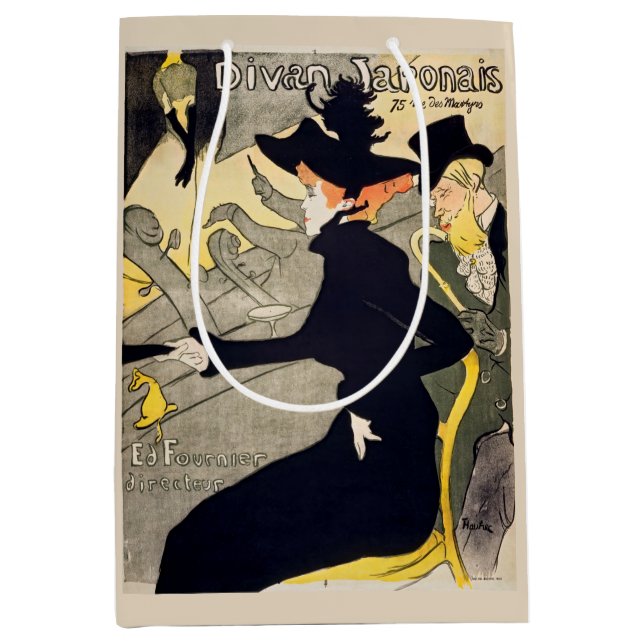 Sacola Para Presentes Média Toulouse-Lautrec - Divan Japonês (Frente)