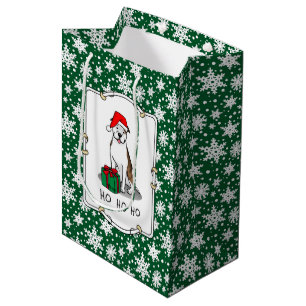 Sacola Para Presentes Média Touro para Papais noeis de Natal (lt brindle white