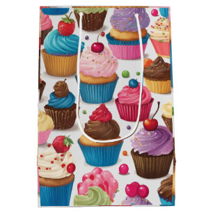 Sacola Para Presentes Média trabalho de arte cupcakes