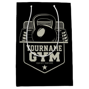 Sacola Para Presentes Média Treinador de Fitness Personalizado Kettlebell GYM 