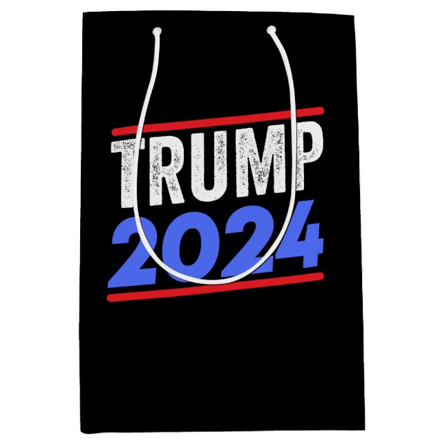 Sacola Para Presentes Média Trump 2024 Para A Eleição Do Presidente Donald Jr. (Frente)