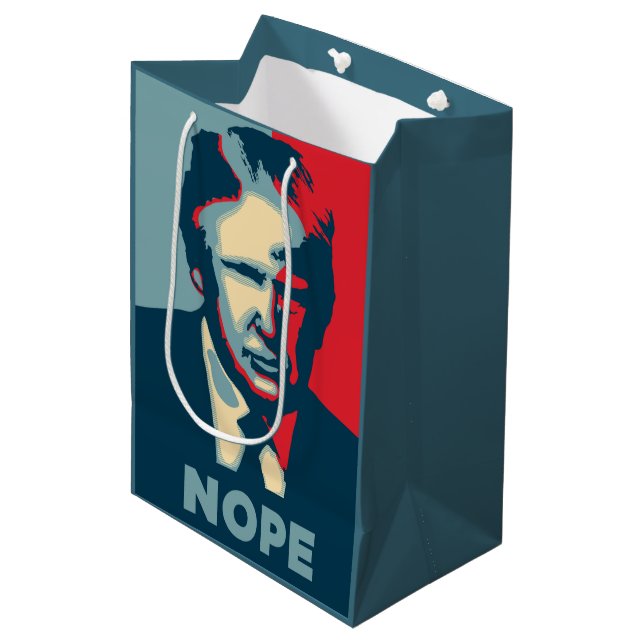 Sacola Para Presentes Média Trump Nope Gift Bag (Frente inclinada)
