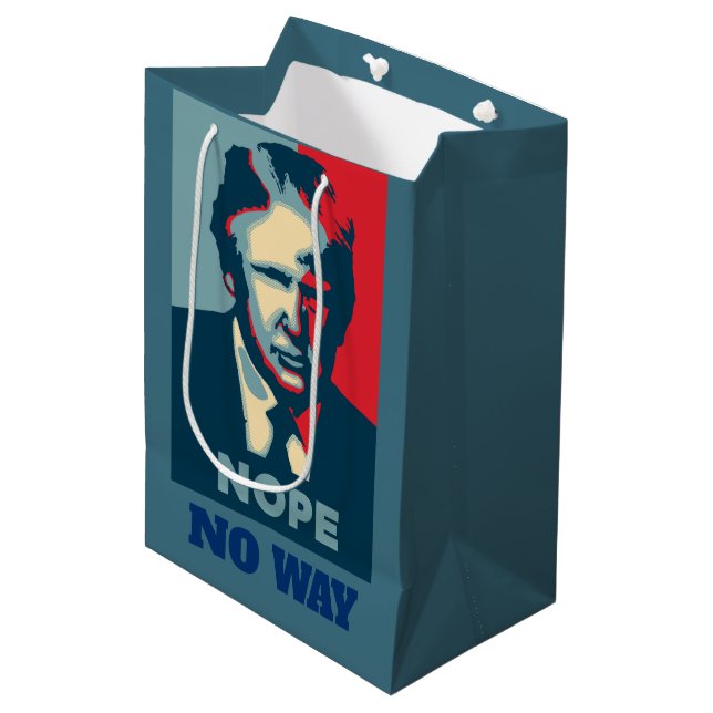 Sacola Para Presentes Média Trump Nope No Way Gift Bag (Frente inclinada)