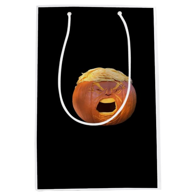Sacola Para Presentes Média Trumpkin - Dia de as Bruxas engraçado (Frente)