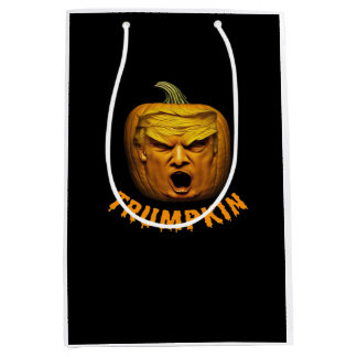 Sacola Para Presentes Média Trumpkin - Engraçado Donald Pumpkin Halloween Clás