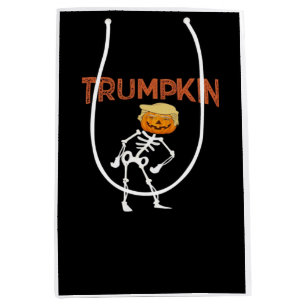Sacola Para Presentes Média Trumpkin Halloween Engraçado Clássico