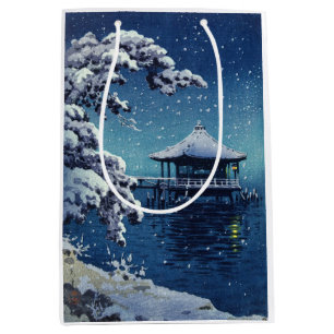 Sacola Para Presentes Média Tsuchiya Koitsu - Neve no Ukimido em Katada