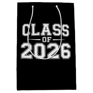 Sacola Para Presentes Média Turma De 2026 Graduação Graduado Retro Vintage