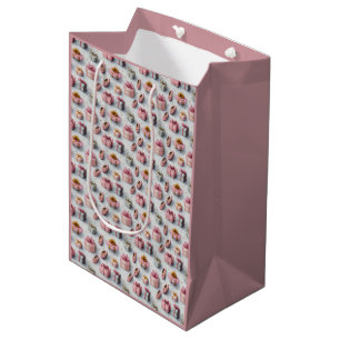 Sacola Para Presentes Média Tutu Fofo Aniversário Bailarina Rosa
