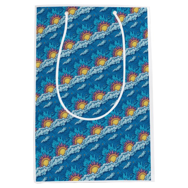 Sacola Para Presentes Média Twin Dawn Carnival (Frente)