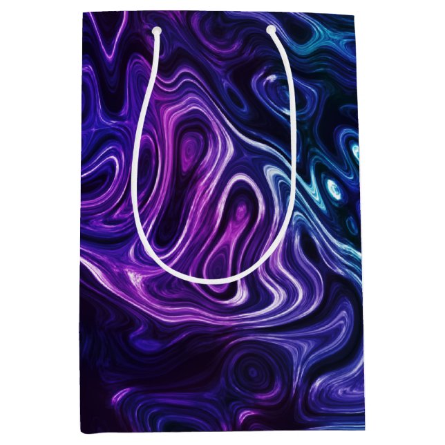 Sacola Para Presentes Média uísque baku - mármore escuro: (Frente)