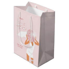 Sacola Para Presentes Média Última Solteirona do Disco Rosa