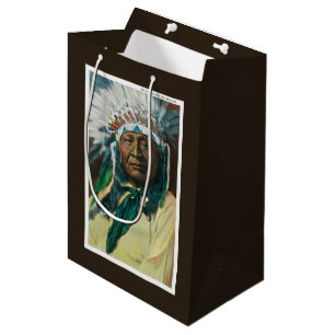 Sacola Para Presentes Média Um chefe indiano PortraitColorado do Arapahoe