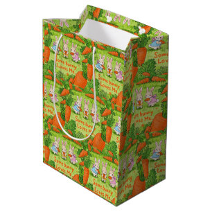 Sacola Para Presentes Média Um coelho da Páscoa me ama